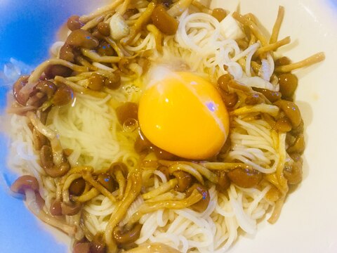 なめこ卵そうめん